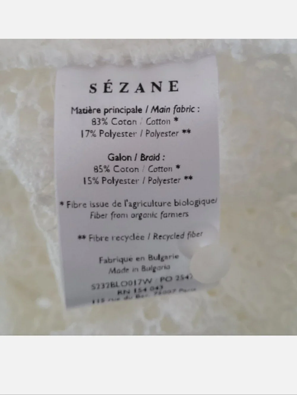 SEZANE EGLANTINE LACE BLOUSE - Picture 6 of 7
